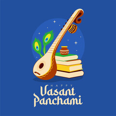 vector vasant panchami poster template