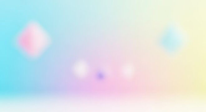 A blurred image of a colorful abstract background with geometric shapes and pastel colors. - Powered by Adobe