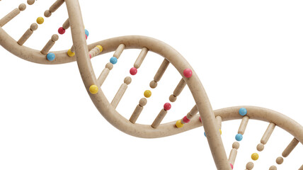 Elegant DNA strand shows genetic code for medical breakthroughs concept