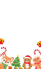 Christmas Vertical Frame illustration Background