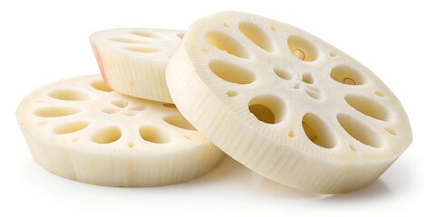 Fresh lotus root slices offer a taste of healthy Asian cuisine for modern recipes and vibrant culinary presentations