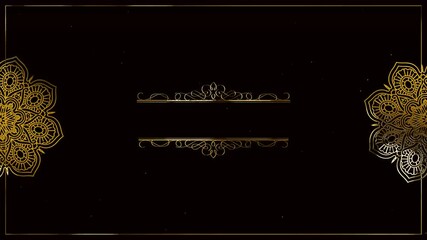golden frame mandala empty text background