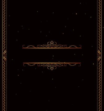 luxury golden floral frame empty text background