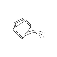 watering can pouring water.