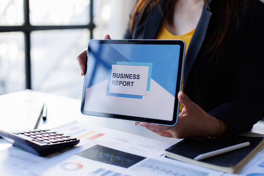 Analyzing data dashboard, business analytics, financial chart, and performance graph on laptop, working at office desk with report, modern technology, and professional focus
 - Powered by Adobe