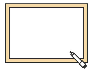 Simple whiteboard and marker frame