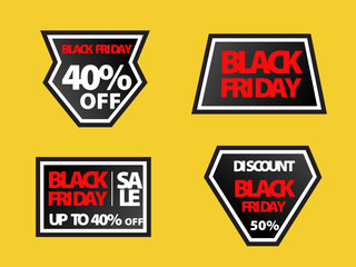 Vector illustration set of sale label sticker badge tag and banner icon for business shopping design