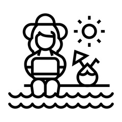 school holidays Line Icon