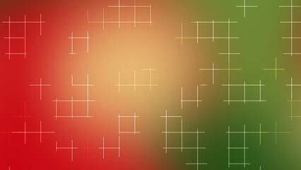 Christmas Grid Line Background with Red Green and Golden Gradient Glow