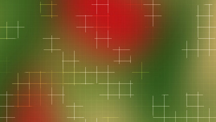 Christmas Red and Green Gradient Grid Pattern with Soft Golden Glow