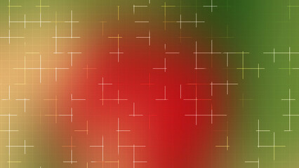 Christmas Red and Green Gradient Grid Background with Sparkling Light Glow