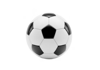 Soccer ball isolated on transparent background for sport game and training use