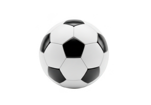 Soccer ball isolated on transparent background for sport game and training use