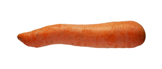 whole carrot isolated on white background