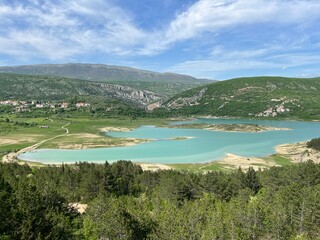 Ricice Reservoir or Green Lake in Imotska Krajina, Croatia - Akumulacijsko jezero Ričice ili Zeleno jezero u Imotskoj krajini, Hrvatska