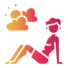 school holidays Gradient icon