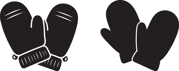 vector illustration of a pair of glasses Mittens winter hand accessories icon

Mittens pair warm clothing silhouette

Mittens knitted wool gloves vector