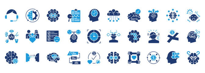 neurodiversity icon sheet glyph blue