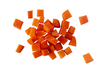 abstract cubes carrot isolated on white