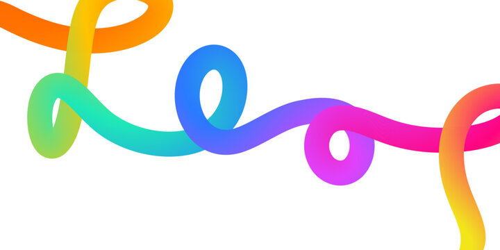 Fluid gradient wave shapes forming rainbow ribbon patterns with smooth flowing geometric lines ideal for vibrant abstract modern graphic design themes
