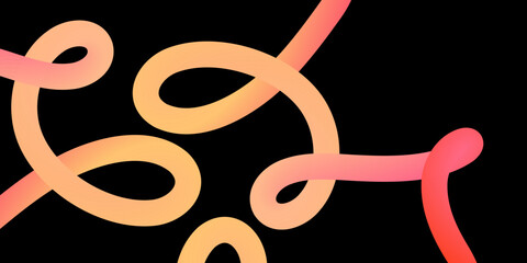 Bright colorful wavy ribbon elements showcasing gradient rainbow motion lines ideal for creative decorative abstract designs and modern illustration compositions