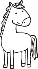 Sketch Christmas Toy Horse