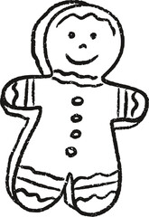Sketch Christmas Gingerbread Man