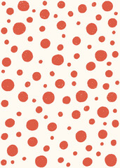 Polka Dot Pattern Red Christmas Background