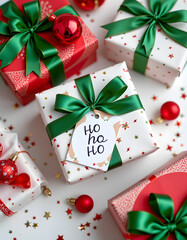 Gift Wrapping with Satin Ribbon and Baubles