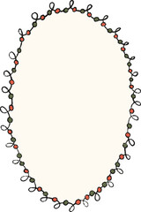Naklejka premium Christmas Whimsical Frame Garland