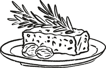 Sketch Christmas Nougat Nuts Chocolate