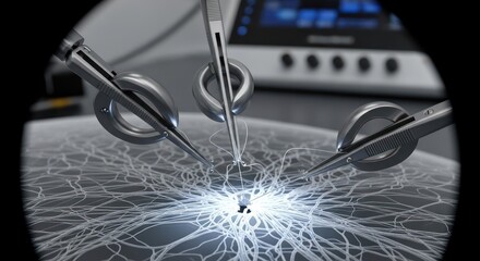 Robotic-assisted surgical precision showcasing minimally invasive techniques in operation room