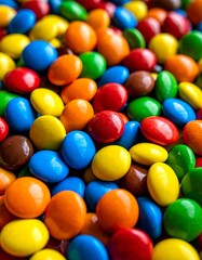 Colorful MM Candies - A Sweet and Vibrant Confectionery Delight.