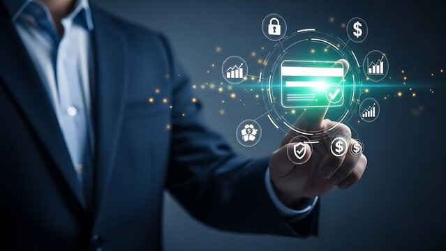 Secure Online Payment Processing and Digital Banking Technology with User Fingerprint Verification for Safe Transactions and Financial Growth