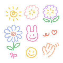 귀여운 라인 일러스트 © BUDB1