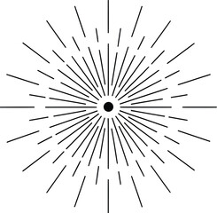 Obraz premium Minimalist sunburst design with radiating lines