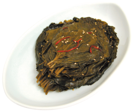 Korean Soy Sauce Pickled Perilla Leaves Dish