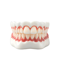 Obraz premium Dental Prosthesis and Teeth Model PNG Isolated on Transparent Background for Medical and Cosmetic Dentistry