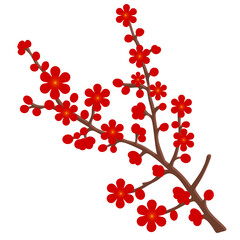 Red Plum Blossoms
