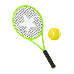 Tennis Racket And Ball