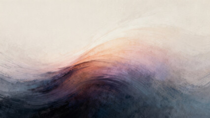 Abstract swirling cloud formation with vibrant sunset colors and dark stormy undertones creating a dramatic atmospheric effect