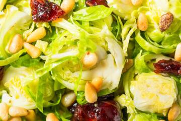 Healthy Fall Shaved Brussel Sprout Salad