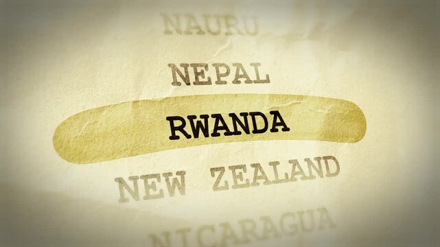 Rwanda Text Highlight Animation &ndash; Documentary Style Effect