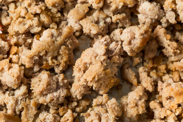 Cooked Homemade Minced Ground Turkey