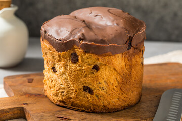 Sweet Festive Italian Chocolate Panettone Cake for Christmas