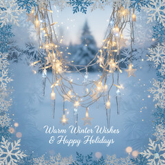 christmas background with snowflakes