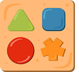 Colorful Geometric Shape Sorter Toy for Early Childhood Education