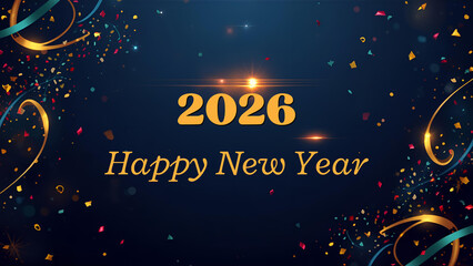 Happy New Year 2026 banner