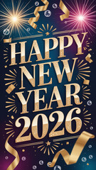Happy New Year 2026 banner