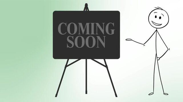 Coming soon short intro with stick man.